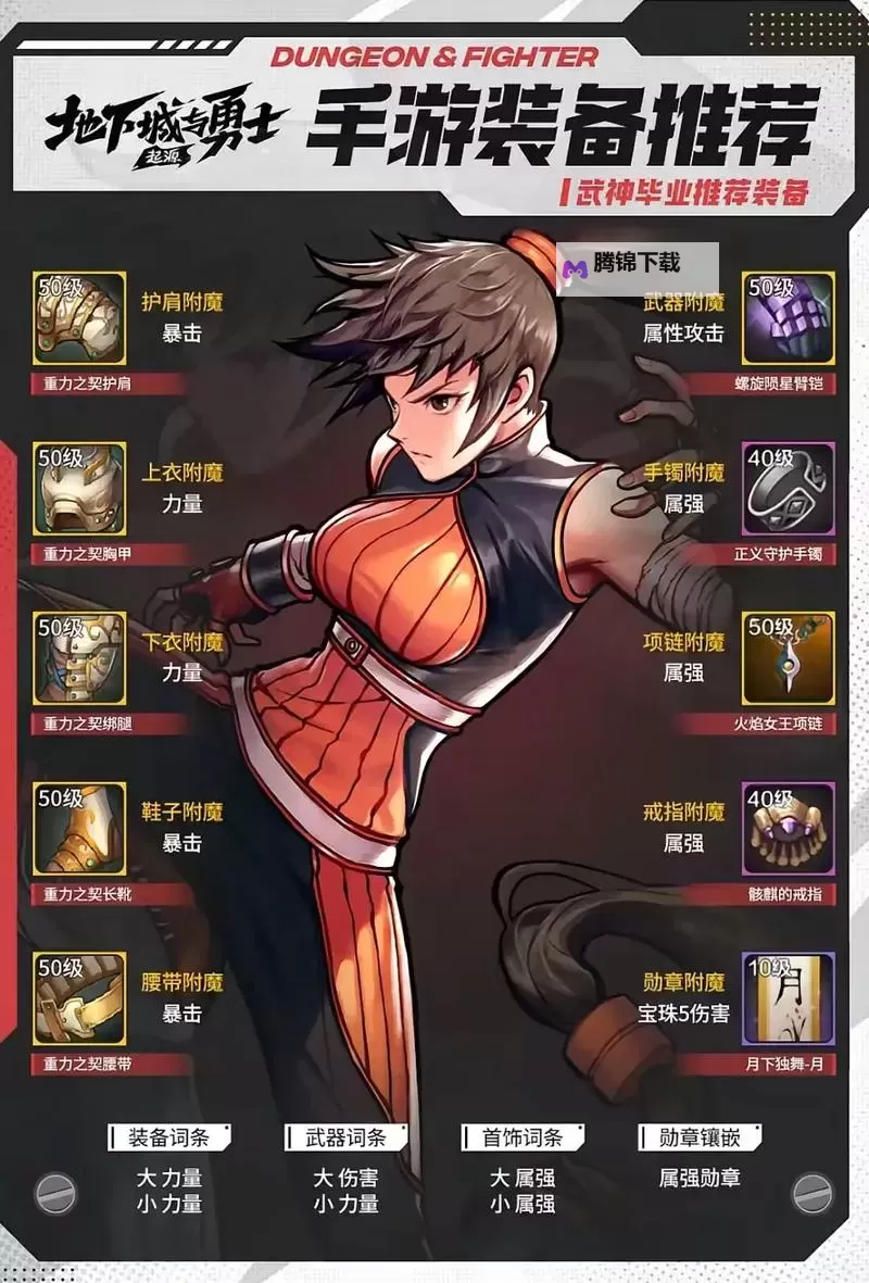 《地下城与勇士手游（DNF手游）》全职业毕业装备推荐图1